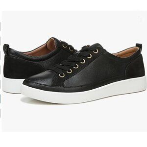 Vionic Women's Winny Leather Sneaker Black-Size 10W